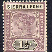 Sierra Leone 1896-97 QV Key Plate Crown CA 1.5d mauve & black mounted mint SG 43
