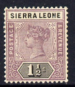Sierra Leone 1896-97 QV Key Plate Crown CA 1.5d mauve & black mounted mint SG 43