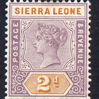 Sierra Leone 1896-97 QV Key Plate Crown CA 2d mauve & orange mounted mint SG 44