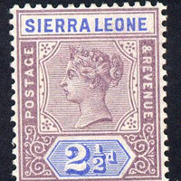 Sierra Leone 1896-97 QV Key Plate Crown CA 2.5d mauve & ultramarine mounted mint SG 45