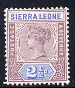Sierra Leone 1896-97 QV Key Plate Crown CA 2.5d mauve & ultramarine mounted mint SG 45