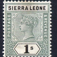 Sierra Leone 1896-97 QV Key Plate Crown CA 1d black & green mounted mint SG 50