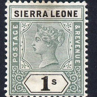 Sierra Leone 1896-97 QV Key Plate Crown CA 1d black & green mounted mint SG 50