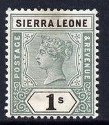 Sierra Leone 1896-97 QV Key Plate Crown CA 1d black & green mounted mint SG 50