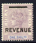 Sierra Leone 1880's REVENUE opt on QV 1s mauve & blue mounted mint