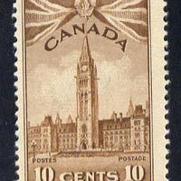 Canada 1942-48 KG6 War Effort 10c Parliament Building unmounted mint SG 383