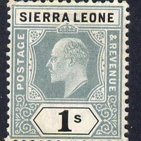 Sierra Leone 1904-05 KE7 MCA 1s green & black mounted mint SG 95