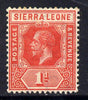 Sierra Leone 1912-21 KG5 MCA 1d carmine mounted mint SG 113