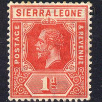 Sierra Leone 1912-21 KG5 MCA 1d carmine mounted mint SG 113