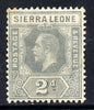 Sierra Leone 1912-21 KG5 MCA 2d grey mounted mint SG 115