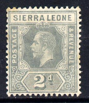 Sierra Leone 1912-21 KG5 MCA 2d grey mounted mint SG 115