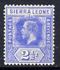 Sierra Leone 1912-21 KG5 MCA 2.5d ultramarine mounted mint SG 116a