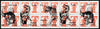 Udmurtia Republic 1994 Prehistoric Animals opt set of 5 values, each design opt'd on,block of 4 Russian defs (3 different Russian stamps available) unmounted mint