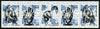 Altaj Republic 1994 Prehistoric Animals opt set of 5 values, each design opt'd on,block of 4 Russian defs (3 different Russian stamps available) unmounted mint