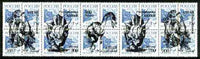 Altaj Republic 1994 Prehistoric Animals opt set of 5 values, each design opt'd on,block of 4 Russian defs (3 different Russian stamps available) unmounted mint