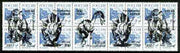 Altaj Republic 1994 Prehistoric Animals opt set of 5 values, each design opt'd on,block of 4 Russian defs (3 different Russian stamps available) unmounted mint