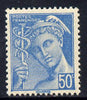 France 1942 Mercury 50c greenish-blue unmounted mint SG 753