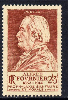 France 19446 Alfred Fournier (dermatologist) 2f+3f brown-lake unmounted mint SG 960