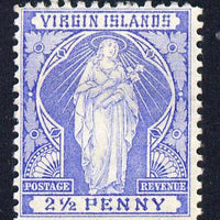 British Virgin Islands 1899 Virgin Crown CA 2.5d ultramarine mounted mint SG 45