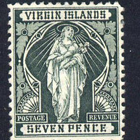 British Virgin Islands 1899 Virgin Crown CA 7d deep green mounted mint SG 48