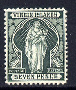 British Virgin Islands 1899 Virgin Crown CA 7d deep green mounted mint SG 48