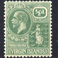 British Virgin Islands 1922-28 KG5 Script CA 1/2d green mounted mint SG 86