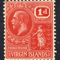 British Virgin Islands 1922-28 KG5 Script CA 1d scarlet mounted mint SG 89