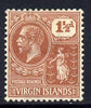 British Virgin Islands 1922-28 KG5 Script CA 1.5d Venetian-red mounted mint SG 91