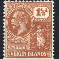 British Virgin Islands 1922-28 KG5 Script CA 1.5d Venetian-red mounted mint SG 91