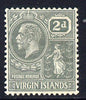 British Virgin Islands 1922-28 KG5 Script CA 2d grey mounted mint SG 92