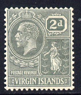 British Virgin Islands 1922-28 KG5 Script CA 2d grey mounted mint SG 92