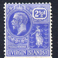 British Virgin Islands 1922-28 KG5 Script CA 2.5d bright blue mounted mint SG 95