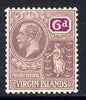 British Virgin Islands 1922-28 KG5 Script CA 6d dull & bright purple mounted mint SG 98