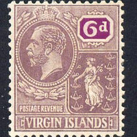 British Virgin Islands 1922-28 KG5 Script CA 6d dull & bright purple mounted mint SG 98