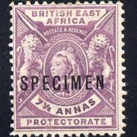 Kenya, Uganda & Tanganyika - British East Africa 1896-1901 QV 7.5a mauve overprinted SPECIMEN small part gum with only about 730 produced SG 73s