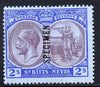 St Kitts-Nevis 1920-22 KG5 MCA Columbus 2s overprinted SPECIMEN fine with gum only about 400 produced SG 32s