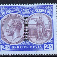 St Kitts-Nevis 1920-22 KG5 MCA Columbus 2s overprinted SPECIMEN fine with gum only about 400 produced SG 32s