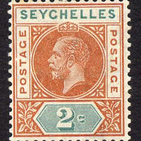 Seychelles 1912-16 KG5 MCA 2c chestnut & green mounted mint SG 71