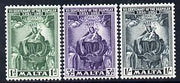 Malta 1951 Seventh Centenary of the Scapular set of 3 unmounted mint SG 258-60