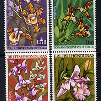 British Honduras 1968 20th Anniversary of Economic Commission - Orchids set of 4 unmounted mint SG 250-53