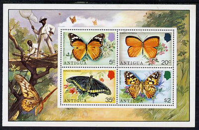 Antigua 1975 Butterflies perf m/sheet containing 4 values unmounted mint, SG MS 456