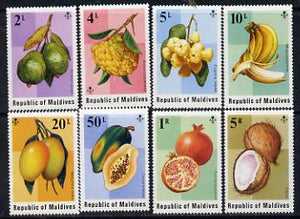 Maldive Islands 1975 Fruits perf set of 8 unmounted mint SG 559-66