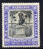 Barbados 1906 Nelson Centenary Crown CC 2.5d black & blue mounted mint SG 149