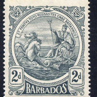 Barbados 1916-19 Large Britannia MCA 2d grey mounted mint SG 184
