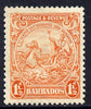 Barbados 1925-35 Britannia Script CA 1.5d orange P13.5x12.5 mounted mint SG 231ca