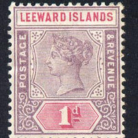 Leeward Islands 1890 QV Crown CA 1d dull mauve & rose mounted mint SG 2