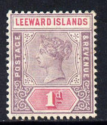 Leeward Islands 1890 QV Crown CA 1d dull mauve & rose mounted mint SG 2