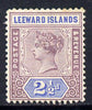 Leeward Islands 1890 QV Crown CA 2.5d dull mauve & blue mounted mint SG 3