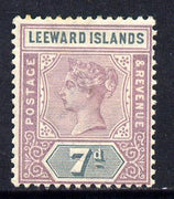 Leeward Islands 1890 QV Crown CA 7d dull mauve & slate mounted mint SG 6