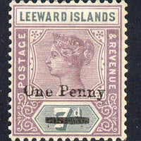 Leeward Islands 1902 QV Surcharged 1d on 7d mounted mint SG 19